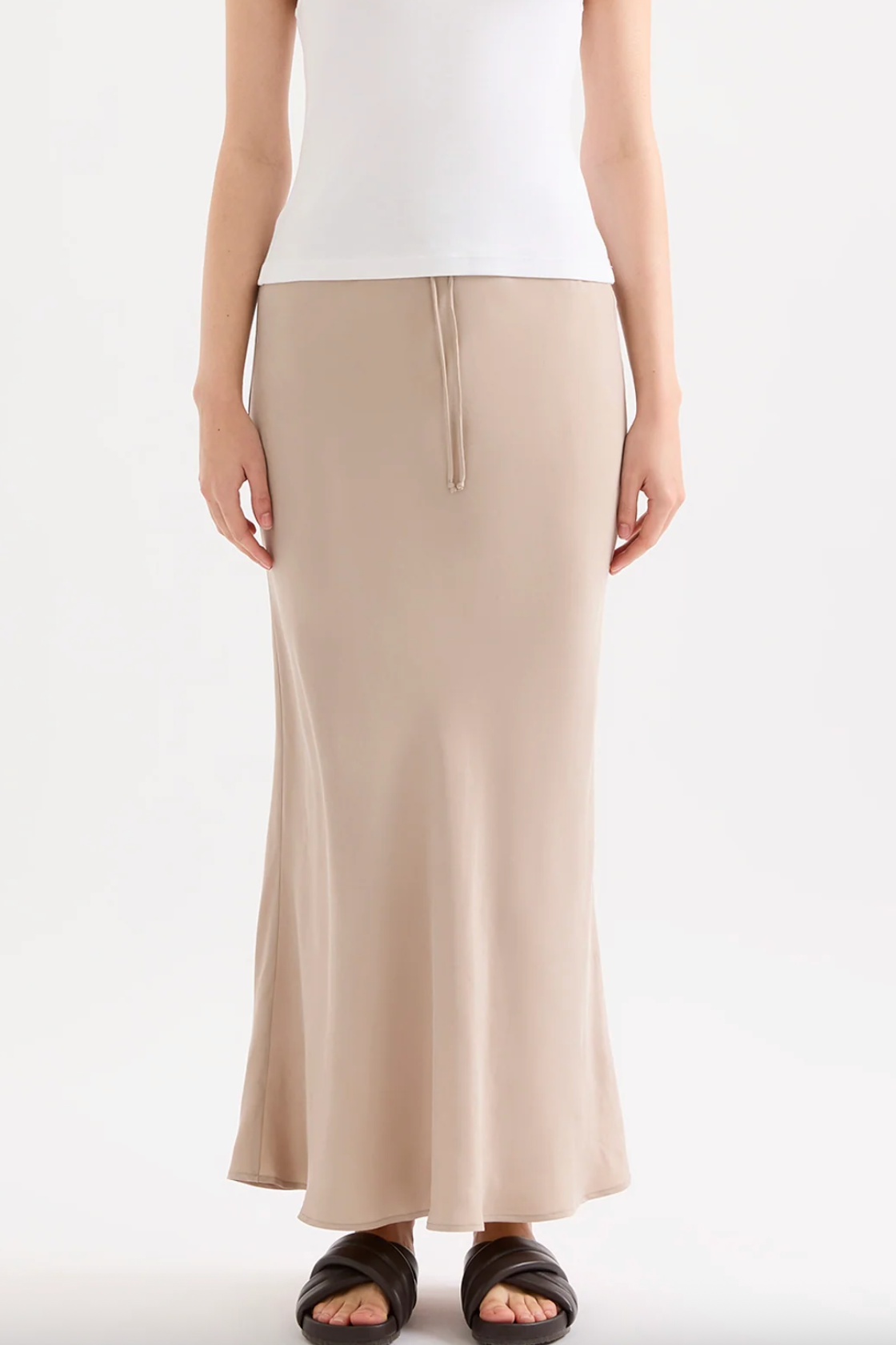 Nikkia Cupro Maxi Skirt - Mink