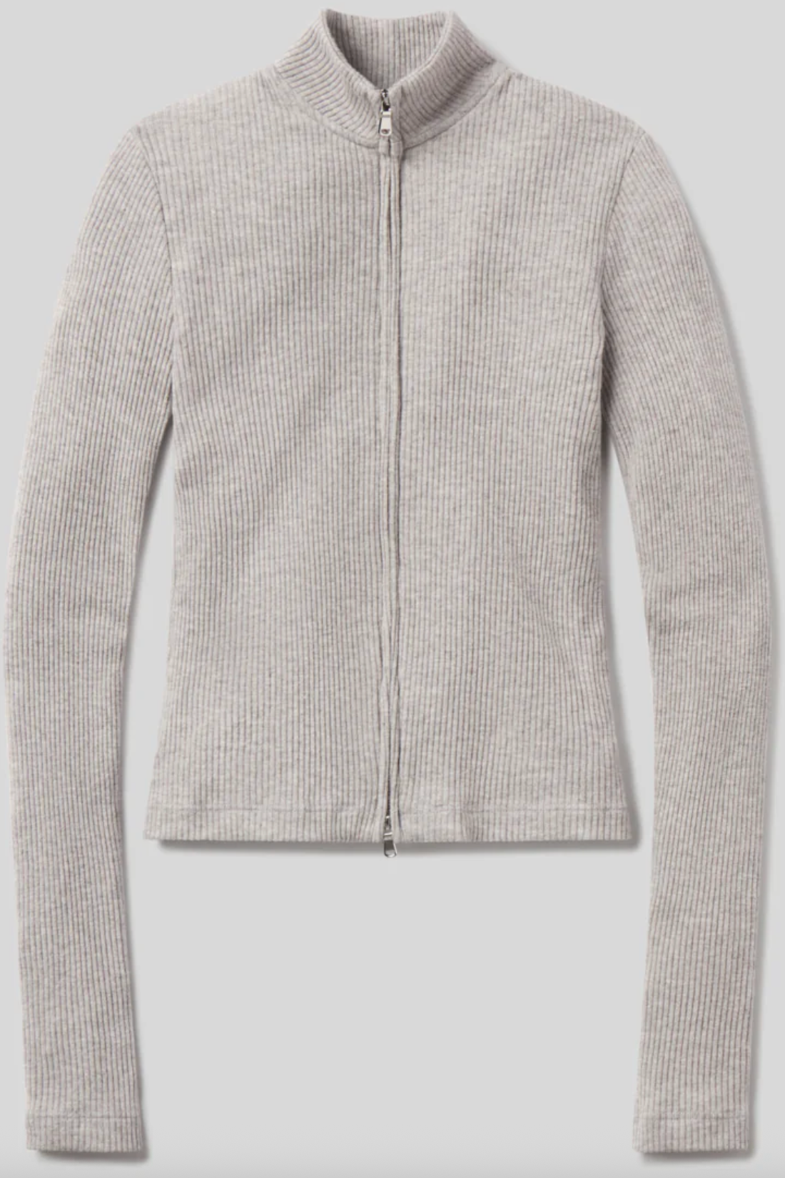 Zip Cardigan - Heather Grey
