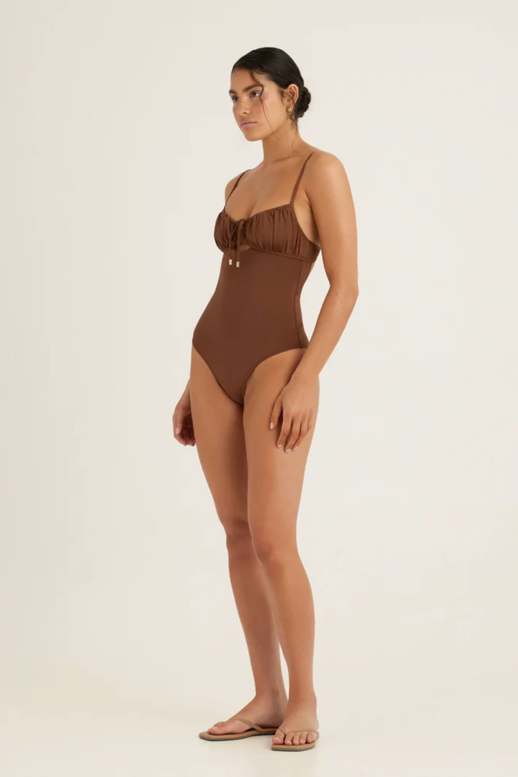 Solstice Ruched One Piece - Mocha