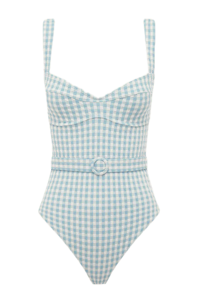 Forever Underwire One Piece - Chambray Gingham