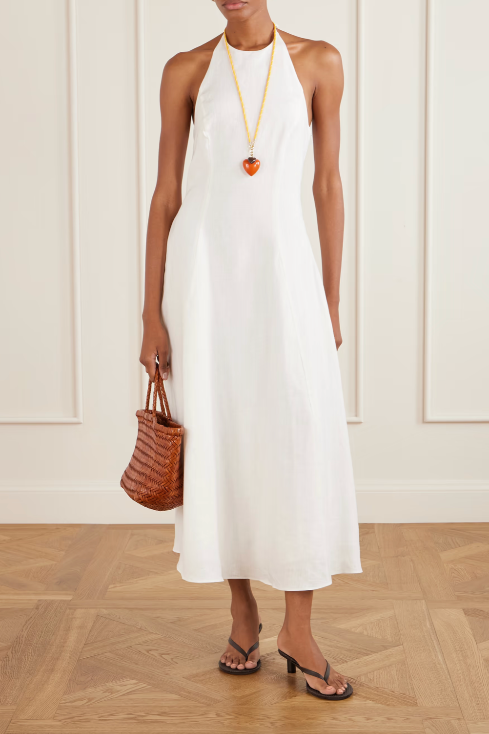 Noelia Midi Dress - White