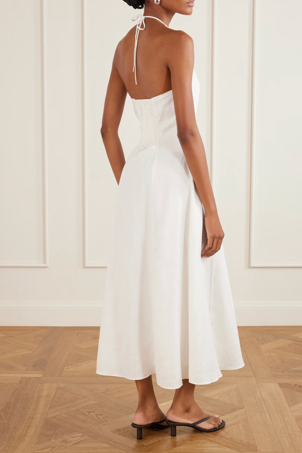 Noelia Midi Dress - White