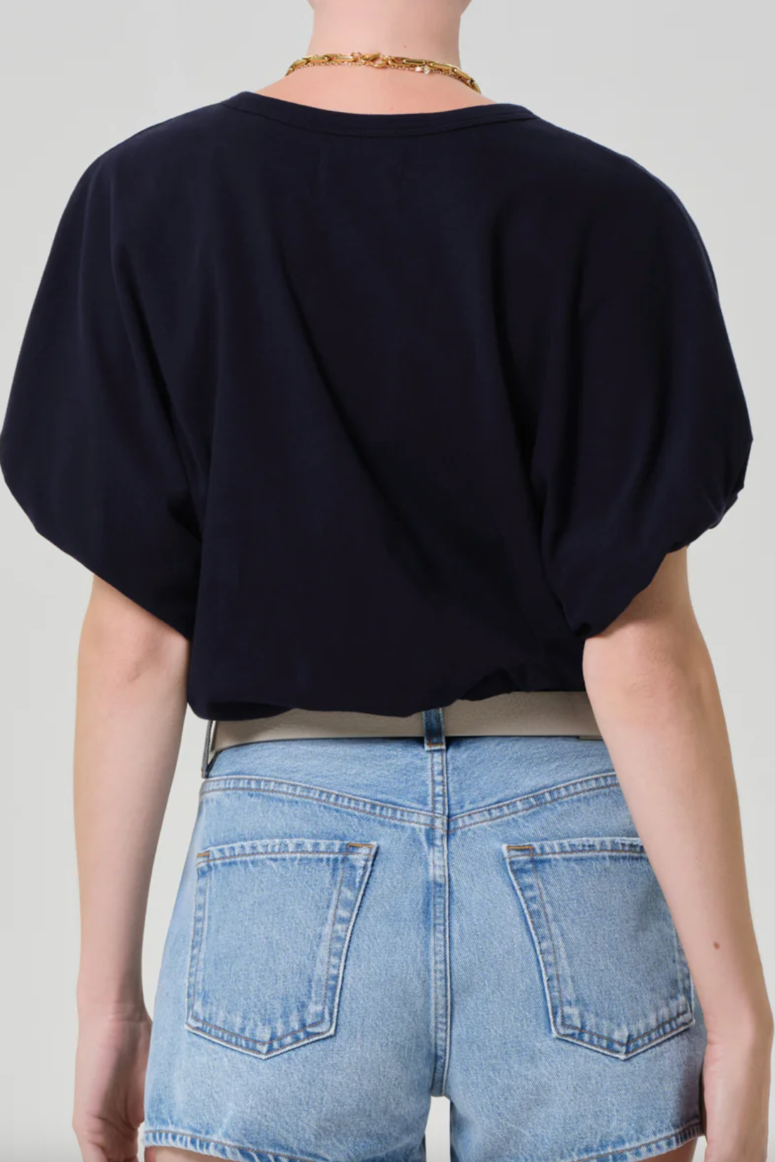 Gia Bubble Tee - Navy