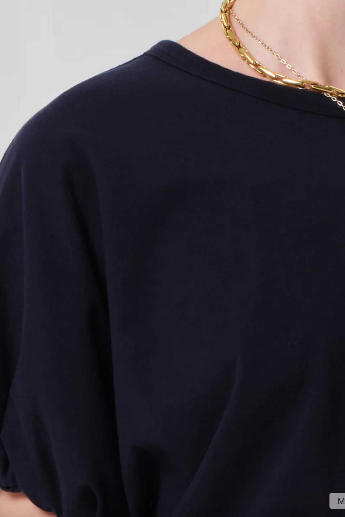 Gia Bubble Tee - Navy