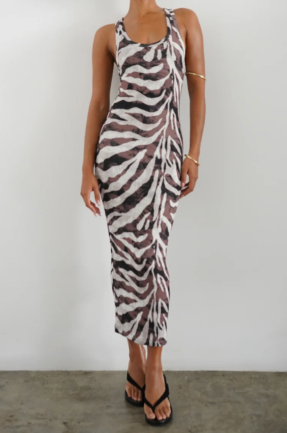 Safari Rib Timeless Tank Midi Dress