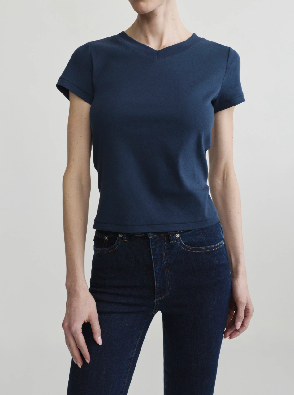 Shrunken Tee V- Neck