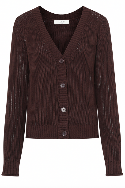 Raleigh Cotton V Neck Cardigan