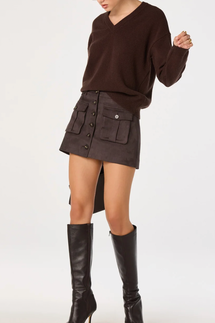 Becky Faux Suede Mini Skirt