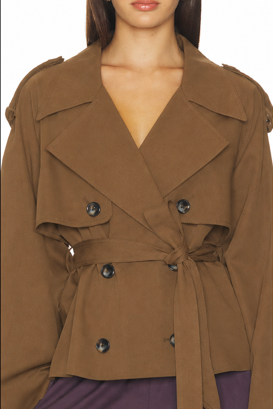 Eleanor Cropped Trench Coat