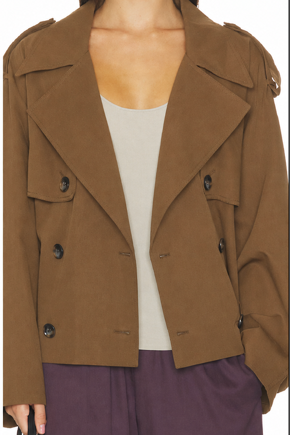Eleanor Cropped Trench Coat