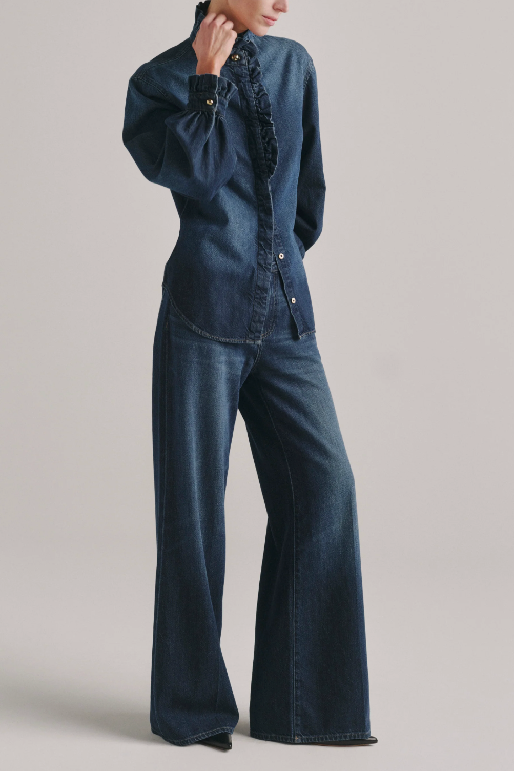 Alex Baggy Wide Leg - Fall Blues Aura