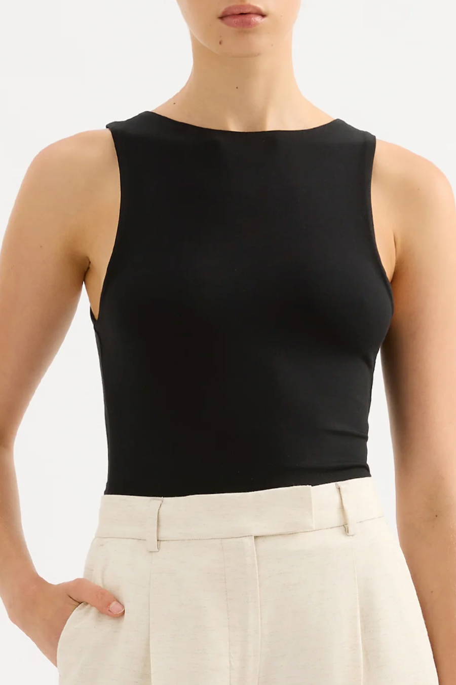 Lois Organic Tank - Black