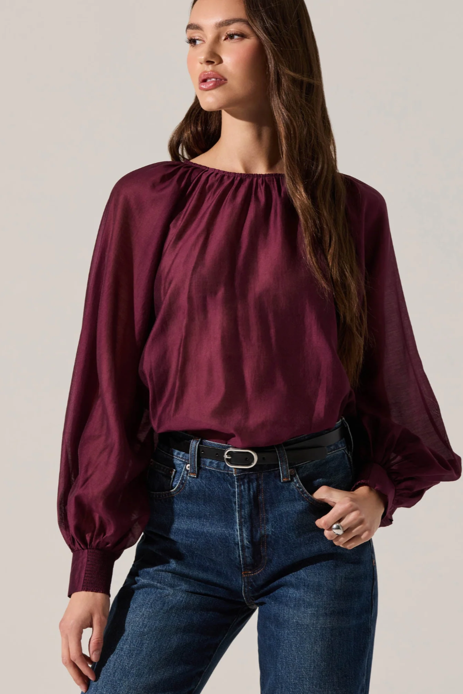 Reyen Top - Deep Wine