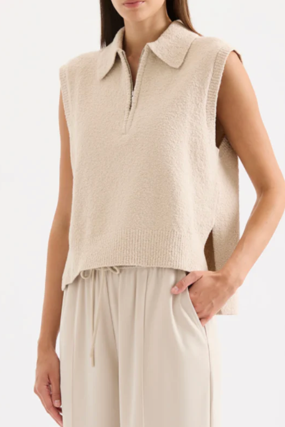 Ordell Knit Vest - Buff