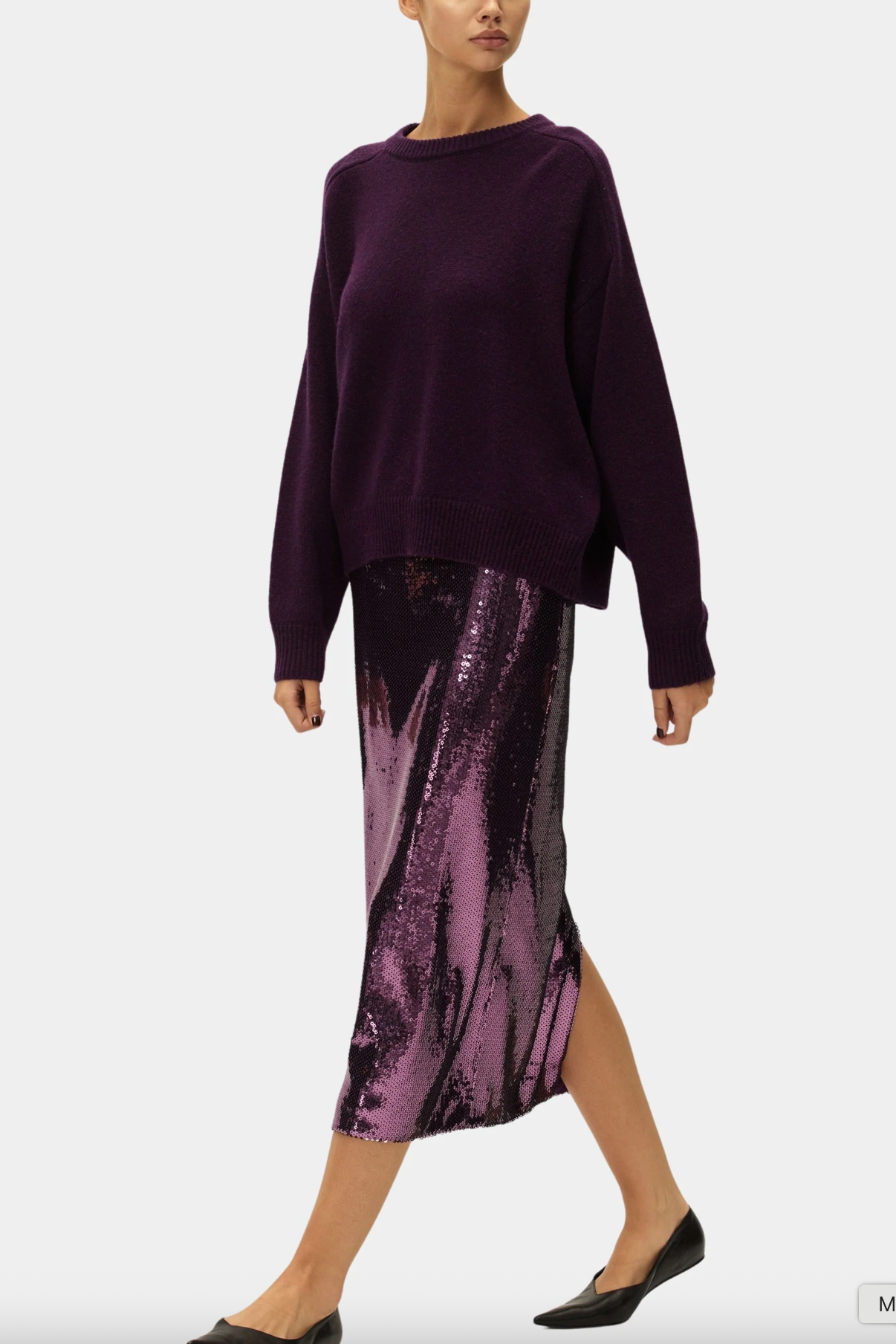 Rai Crewneck Sweater - Eggplant