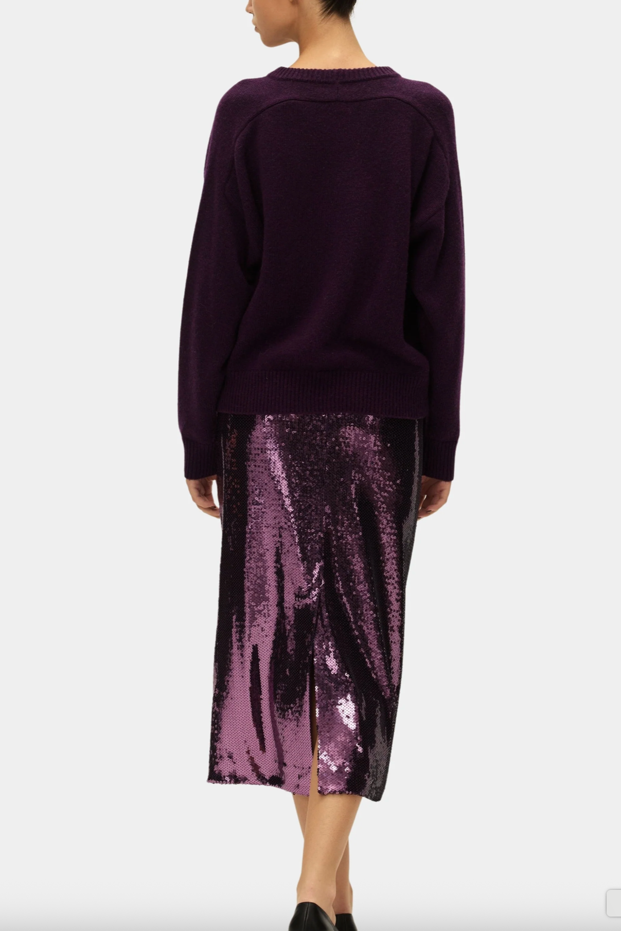 Rai Crewneck Sweater - Eggplant