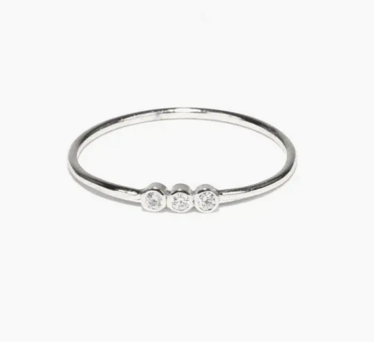 Three CZ Ring - Gold