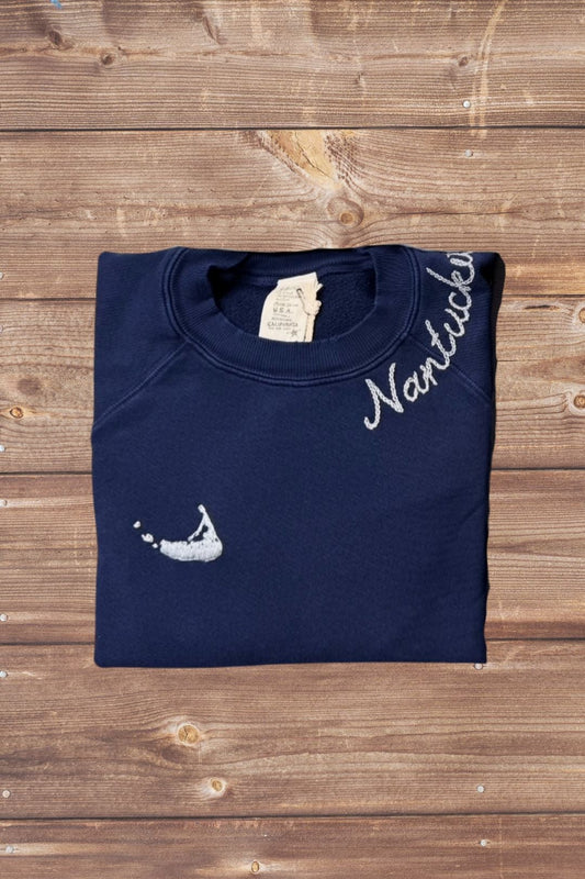 "Nantucket" Island Sweatshirt - Navy