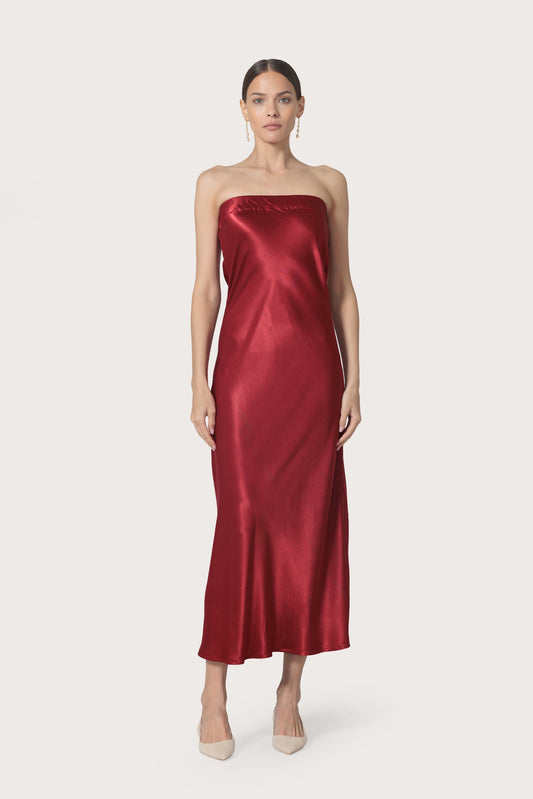 Geo Maxi Dress- Claret